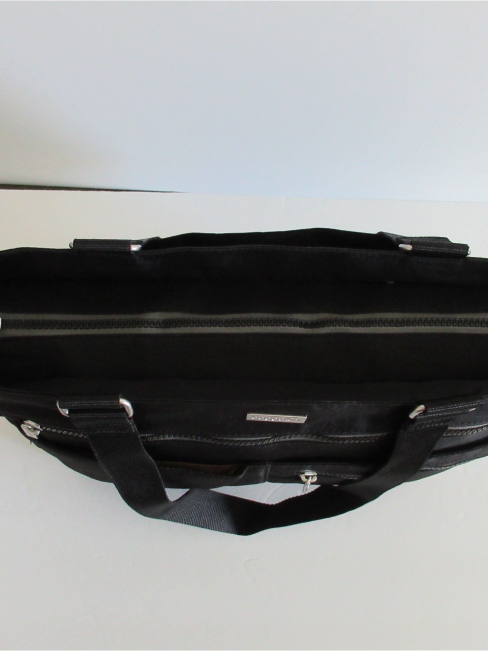 Baggallini Black Shoulder Tote – Lightweight Nylon, Multi Pocket Design - Picture 6 of 10
